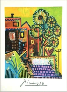 Pablo Picasso COMPOSITION DE JARDIN 1937 Lithograph Abstract Garden - Picture 1 of 4