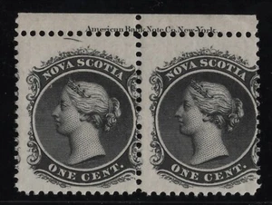 #8 pair with inscription Nova-Scotia Canada mint never hinged - Picture 1 of 2