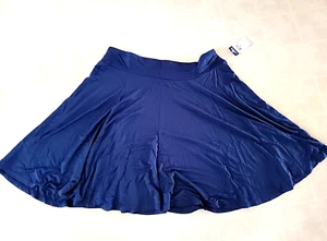 Chaps A-Line Flare Pull On Knit Skirt Midi Below Knee Womens 2X NEW - Picture 1 of 3