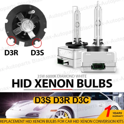 2PCS NEW OEM D3S 6000K 42403 42302 66340 66340HBI HID XENON HEADLIGHT BULBS SET - Image 1 of 4