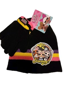 LOL Surprise! Girls Beanie Tobaggon Hat and Gloves Set NEW - Picture 1 of 3