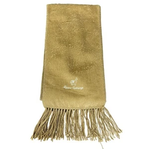 Alpaca Camargo Brown Fringe Scarf Alpaca Wool Blend 74" x 9" - Picture 1 of 5