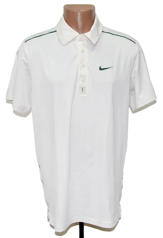 NIKE ROGER FEDERER POLO SHIRT WHITE SIZE L ADULT Cover