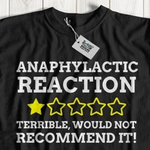 Unisex lustiges anaphylaktisches T-Shirt Erdnussallergie Anaphylaxie Schalentiere - Bild 1 von 9