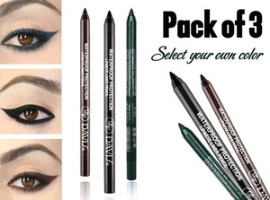 Pack of 3 Multicolor Eyeliner Pen Matte Long Lasting Eye Shadow Liner Pen Makeup - Picture 1 of 7