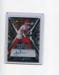 2023 Leaf Exotic Autographs Tiger Crystal Jalen Cropper Rookie Auto 6/10