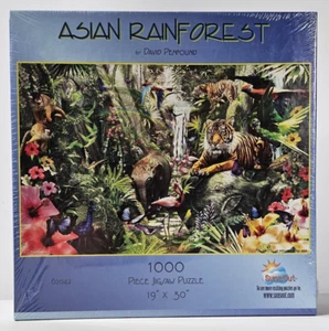 Asian Rainforest 1000 Piece Vintage Jigsaw Puzzle 19"x30" SunsOut New - Picture 1 of 2