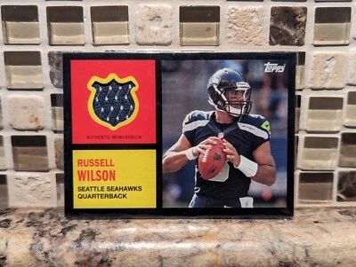 2013 Topps Archives Russell Wilson 1962 Patch #62-RW RC - Image 1 of 2