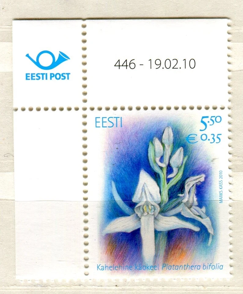 EST_446 2010 Estonia flores de orquídea FLORA MNH Foto 1 de 1