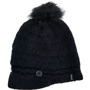 Pistil Women's Beanie Hat One Size Black Emerson Brimmed Double layer knit MP$32 - Picture 1 of 6