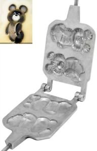 Aluminum Big Olympic Bears Cookies Press Form for Baking Nuts Mold Oreschki