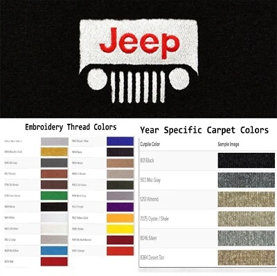 Alfombrillas Cutpile ACC 2018-2019 Jeep Wrangler JL 2 puertas logotipo faros Jeep 4 piezas Foto 1 de 4