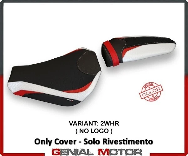 Seat saddle cover Tirana Special Color White-Red(WHR)T.I. MV AGUSTA F3 2012>2020 - Image 1 of 2