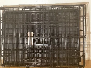 MidWest Metal Cage for Dogs And Other Animals  (24-Inch w/ Divider) - Black - Picture 1 of 2