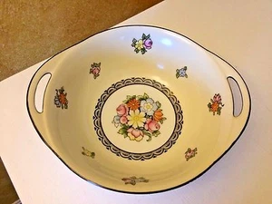 NORITAKE FINE CHINA Round SERVING BOWL 7" with double handles Floral pattern - Picture 1 of 12