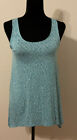 Stretch Teal Tank Top. knotted Cross Back. XS Orig $18