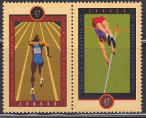 Canada 2001 -#1908a IAAF World Championships (se-tenant pair) MNH - Picture 1 of 1