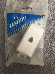 Leviton Wall Jack White - Picture 1 of 3