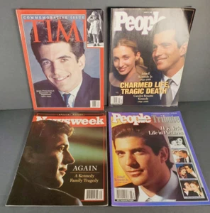 Lot Four (4) PEOPLE, TIME & Newsweek Magazines John F. Kennedy JR. - Picture 1 of 15