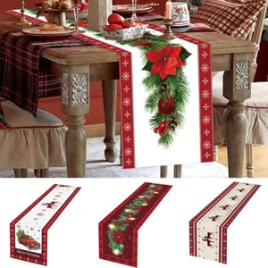 Christmas Table Runners Table Cloth Covers Banquet Dining Party Table Decor - Picture 1 of 19