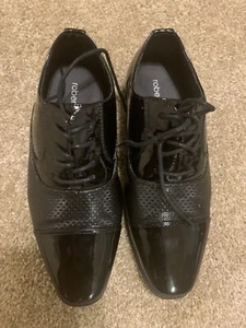 Boys Black Robert David Dress Shoes Size 3M - Picture 1 of 5