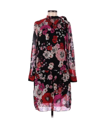 Vestido MIKAEL AGHAL talla 6 manga larga, cuello corbata, burdeos Foto 1 de 4