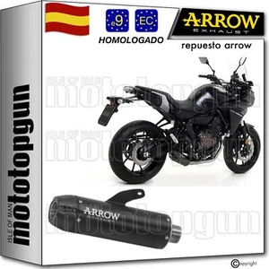 ARROW TUBO ESCAPE HOMOLOGADO JET-RACE ACERO NEGRO C YAMAHA TRACER 7 2022 22 - Imagen 1 de 5