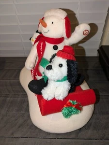 Hallmark Jingle Pals Snow What Fun Christmas Animated Snowman & Puppy Dog VIDEO - Picture 1 of 3