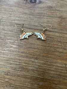 Denver Broncos Dangle Earrings NFL Football - Picture 1 of 3