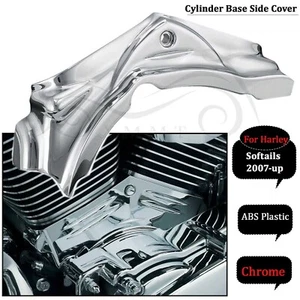 Chrome Cylinder Base Side Cover Accent Trim Fit For Harley Fat Boy Softail FLSTN - Picture 1 of 12