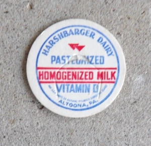 Vintage Harshbarger Molkerei Altoona PA unbenutzt Milchflaschenverschluss Sheetz Geschäfte - Bild 1 von 3