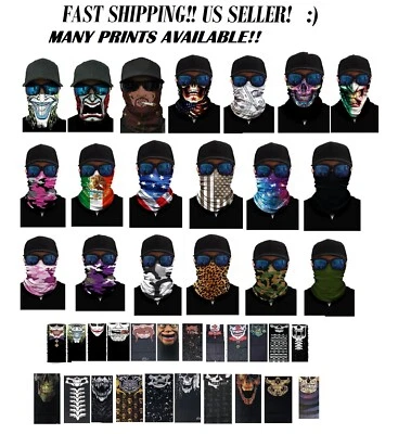 Face Mask Neck Gaiter Balaclava Bandana Scarf Fishing Tube Headwear Shield 4PK - Image 1 of 4