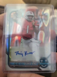 2022 Bowman University D'ERIQ KING *ROOKIE CHROM REFRAKTOR AUTO*/199 - Bild 1 von 2