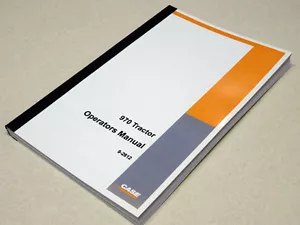 Case 970 Traktor Betreiber Manuell Owners Pflege Buch Neu 8675001-869300 - Picture 1 of 5