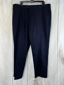 Pantaloni abito da uomo Perry Ellis blu 42 x 30 nuovi con etichette fascia comfort vita - Foto 1 di 3