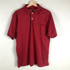 Munsingwear Golf Shirt Mens Medium Red Polo Collared Buttoned Pocket