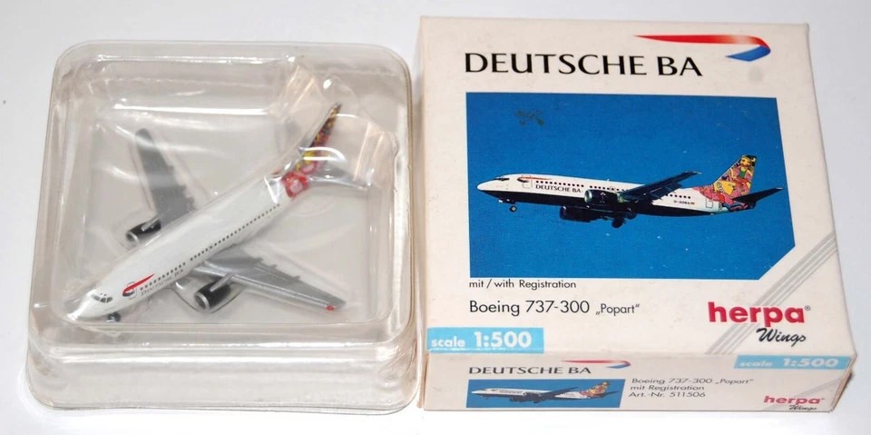 HERPA WINGS 511506-BOEING 737-300 DEUTSCHE BA- 1/500 - Immagine 1 di 1