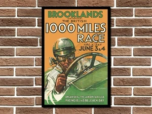 Brooklands 1000 Miles Race Blechschild Garage Schild Wandtafel Retro Man Cave Bar - Bild 1 von 4