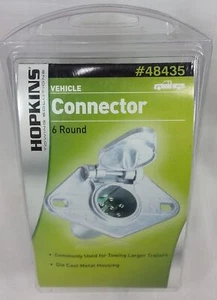 Hopkins 489435 Vehicle Trailer Electrical Connector 6 Round Conductor - Picture 1 of 12