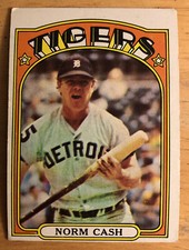 1972 Norm Cash Baseball Card #150 Tigers First Base Low-Grade O/C