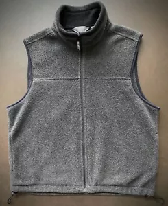 EDDIE BAUER Men's Full Zip Up Outdoor Polartec Fleece Vest, Sz. Small, Gray Grey - Picture 1 of 16