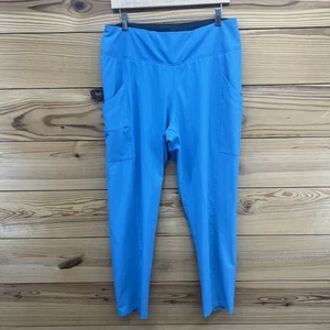 Wonderwink Scrub Pants Womens Petite Large Blue Modern Fit Stretchy Medical B181 - Picture 1 of 13