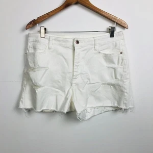 Arizona Jeans Junior Mädchen weiß abgeschnitten abgenutzt Denim Shorts Größe 15 - Bild 1 von 5
