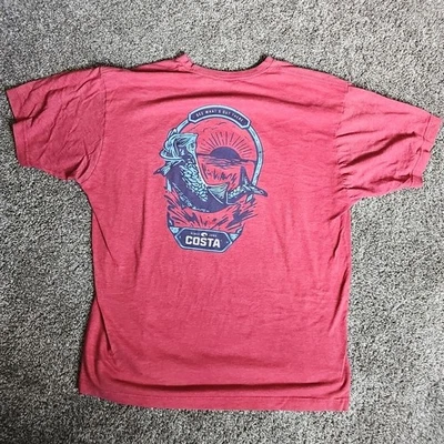 Costa Outdoors Red Size XL Tarpon Double Sided Short Sleeve Fishing Shirt - Image 1 of 4