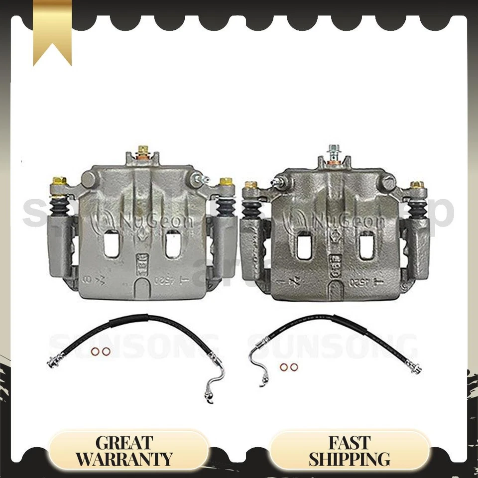 前刹车软管线 wtih 卡钳适用于 2004 年日产探路者 Armada — 第 1/4 张图片