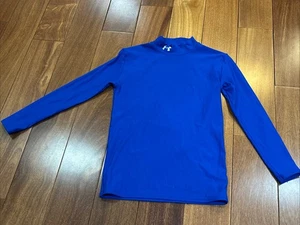 Jugend XL Under Armour Cold Gear Langarm Mock Neck Base Layer Shirt - Blau - Bild 1 von 4