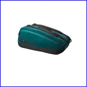 Stylish Green/Black Tennis Racket Bag with Adjustable Strap & Zippered Pockets - Picture 1 of 7