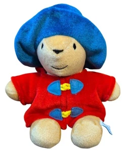 Oso Paddington Abrigo Marrón Rojo Sombrero Azul Ojos Cosidos Edén Peluche 9" Juguete Lovey - Imagen 1 de 4