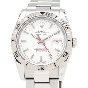 ROLEX DATEJUST TURN-O-GRAPH 116264 M K18WG/SS Protection White Dial Automatic 90 - Picture 1 of 9