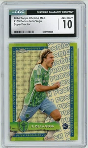 2024 Topps Chrome MLS Pedro de la Vega RC Rookie #159 Superfractor 1/1 CGC 10 - Bild 1 von 2